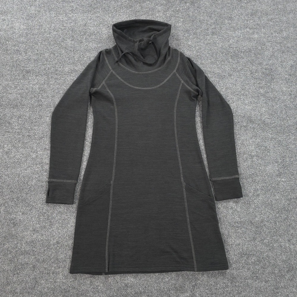 Kuhl Dress Womens Medium Gray Lea Cowl Neck Knit Long Sleeve Travel Sweater